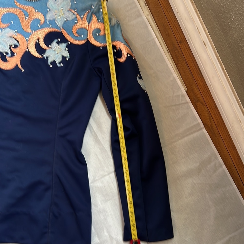 Windsong Farms custom blue copper showmanship/horsemanship shirt  pants Sz S - Picture 10 of 16